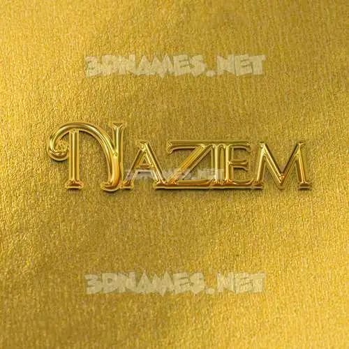 naziem in All Gold style - 3D name wallpaper naziem in All Gold style - 3D name wallpaper