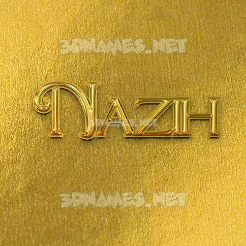 nazih in All Gold style - 3D name wallpaper nazih in All Gold style - 3D name wallpaper