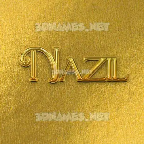 nazil in All Gold style - 3D name wallpaper nazil in All Gold style - 3D name wallpaper