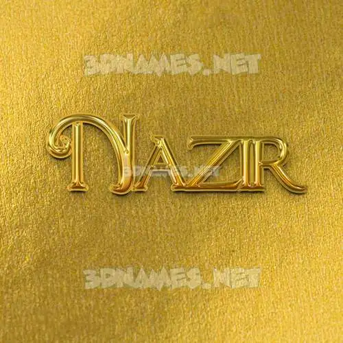 nazir in All Gold style - 3D name wallpaper nazir in All Gold style - 3D name wallpaper