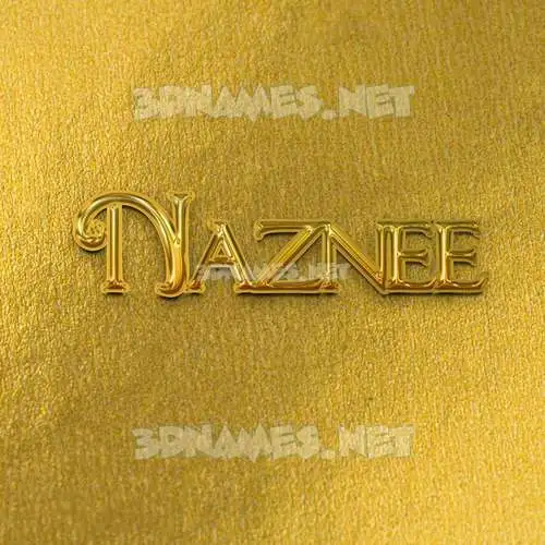 naznee in All Gold style - 3D name wallpaper naznee in All Gold style - 3D name wallpaper