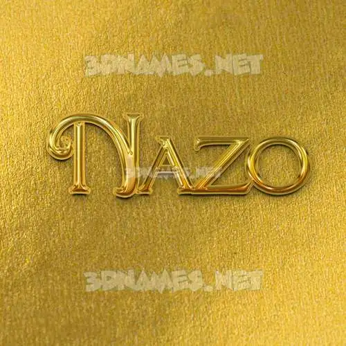 nazo in All Gold style - 3D name wallpaper