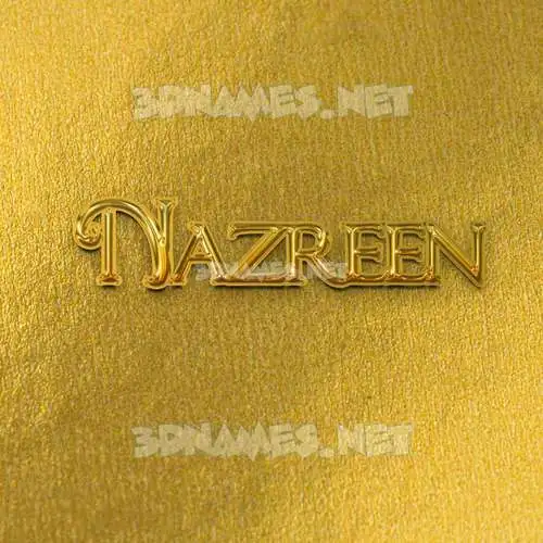 nazreen in All Gold style - 3D name wallpaper nazreen in All Gold style - 3D name wallpaper