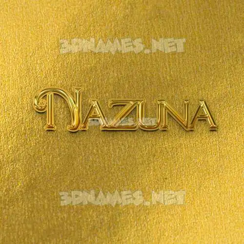 nazuna in All Gold style - 3D name wallpaper