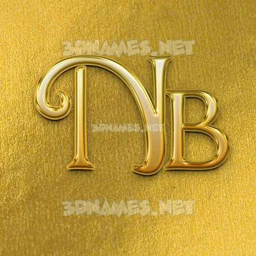 nb in All Gold style - 3D name wallpaper nb in All Gold style - 3D name wallpaper