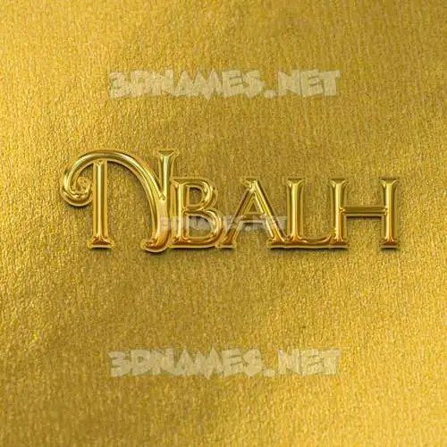 nbalh in All Gold style - 3D name wallpaper nbalh in All Gold style - 3D name wallpaper