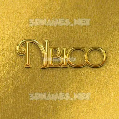 nbico in All Gold style - 3D name wallpaper nbico in All Gold style - 3D name wallpaper