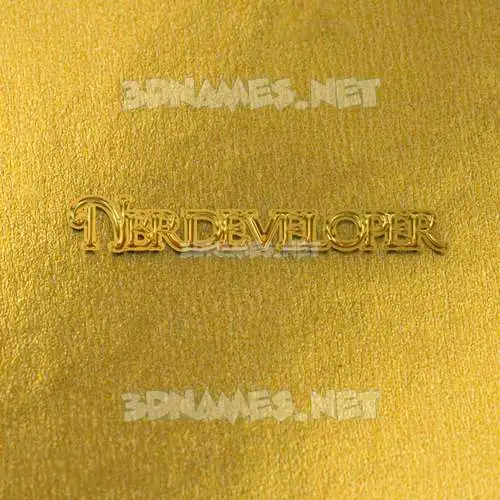 nbrdeveloper in All Gold style - 3D name wallpaper