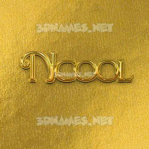 ncool in All Gold style - 3D name wallpaper ncool in All Gold style - 3D name wallpaper