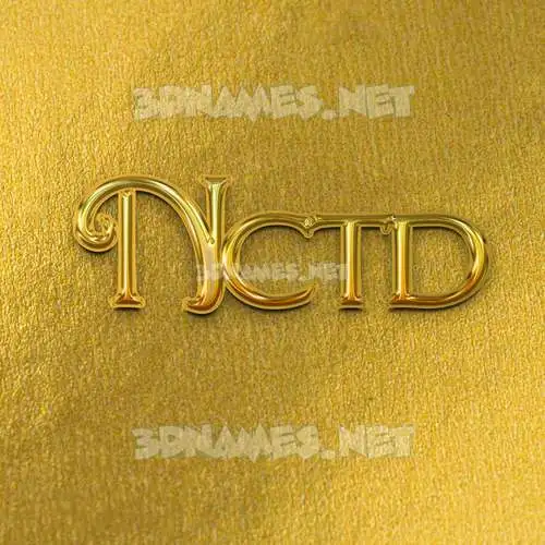 nctd in All Gold style - 3D name wallpaper nctd in All Gold style - 3D name wallpaper