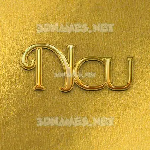 ncu in All Gold style - 3D name wallpaper ncu in All Gold style - 3D name wallpaper