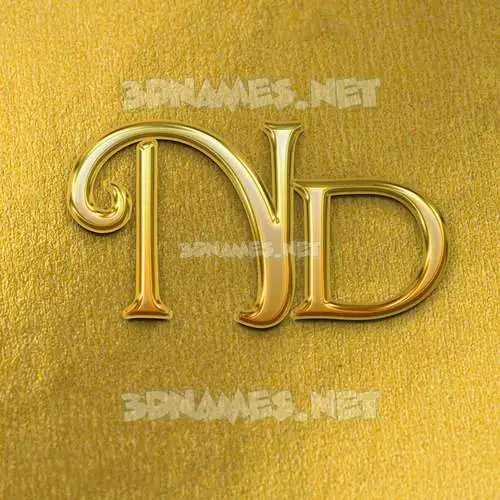 nd in All Gold style - 3D name wallpaper nd in All Gold style - 3D name wallpaper