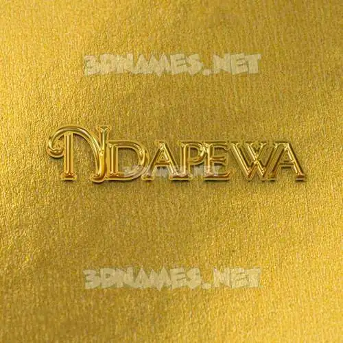 ndapewa in All Gold style - 3D name wallpaper