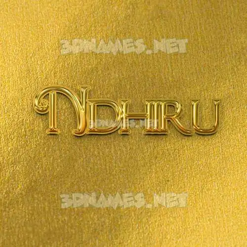 ndhiru in All Gold style - 3D name wallpaper ndhiru in All Gold style - 3D name wallpaper