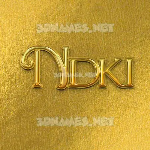 ndki in All Gold style - 3D name wallpaper ndki in All Gold style - 3D name wallpaper