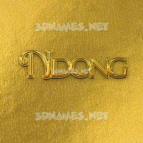 ndong in All Gold style - 3D name wallpaper ndong in All Gold style - 3D name wallpaper