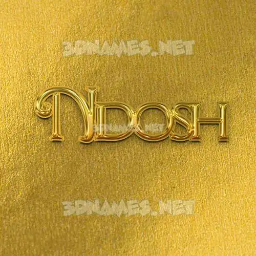 ndosh in All Gold style - 3D name wallpaper ndosh in All Gold style - 3D name wallpaper