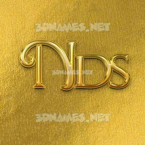 nds in All Gold style - 3D name wallpaper nds in All Gold style - 3D name wallpaper