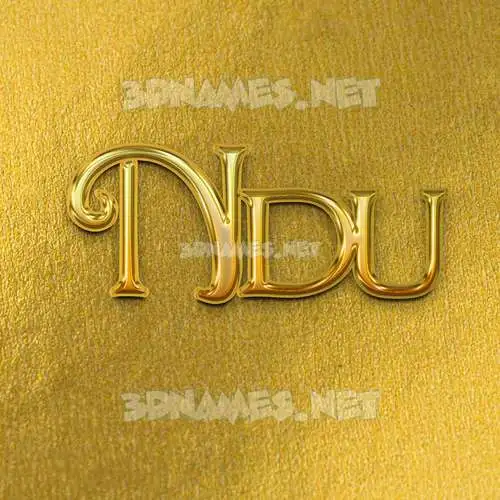 ndu in All Gold style - 3D name wallpaper ndu in All Gold style - 3D name wallpaper