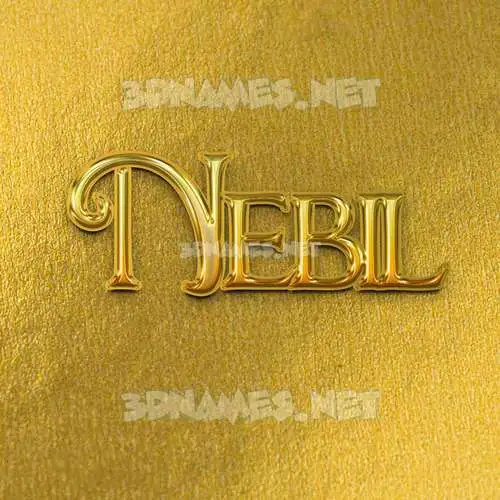 nebil in All Gold style - 3D name wallpaper nebil in All Gold style - 3D name wallpaper