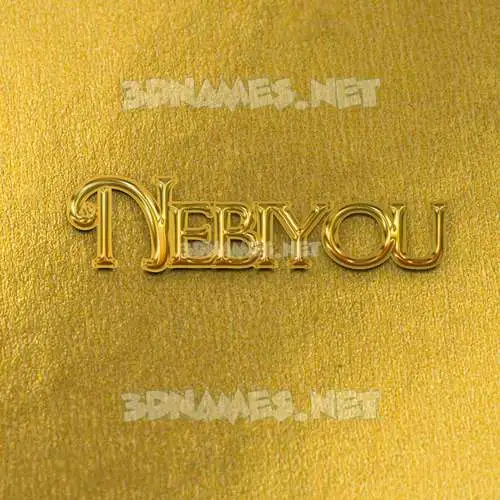 nebiyou in All Gold style - 3D name wallpaper nebiyou in All Gold style - 3D name wallpaper