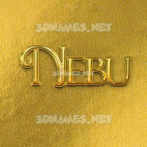 nebu in All Gold style - 3D name wallpaper nebu in All Gold style - 3D name wallpaper