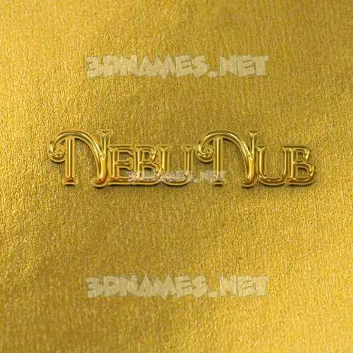 nebu nub in All Gold style - 3D name wallpaper nebu nub in All Gold style - 3D name wallpaper