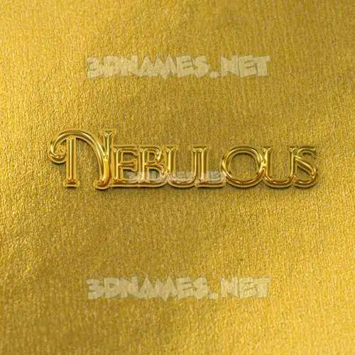 nebulous in All Gold style - 3D name wallpaper
