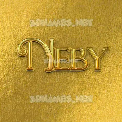 neby in All Gold style - 3D name wallpaper neby in All Gold style - 3D name wallpaper