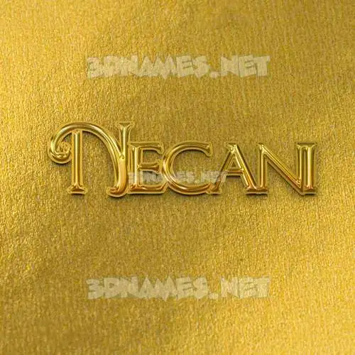 necani in All Gold style - 3D name wallpaper