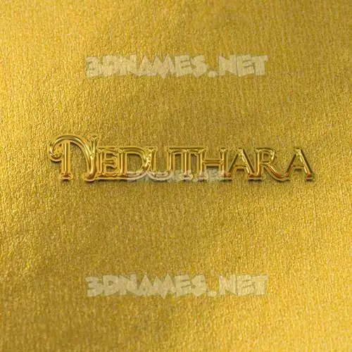 neduthara in All Gold style - 3D name wallpaper neduthara in All Gold style - 3D name wallpaper