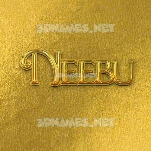 neebu in All Gold style - 3D name wallpaper neebu in All Gold style - 3D name wallpaper