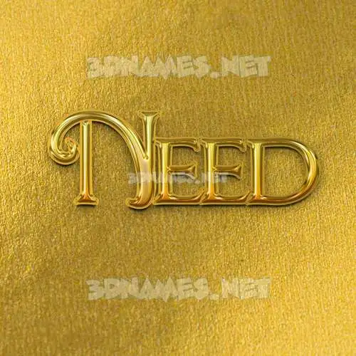 need in All Gold style - 3D name wallpaper need in All Gold style - 3D name wallpaper