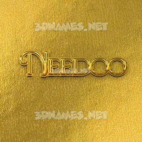 needoo in All Gold style - 3D name wallpaper needoo in All Gold style - 3D name wallpaper