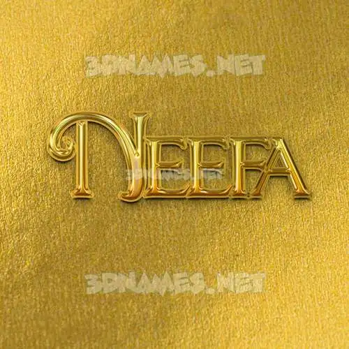 neefa in All Gold style - 3D name wallpaper neefa in All Gold style - 3D name wallpaper