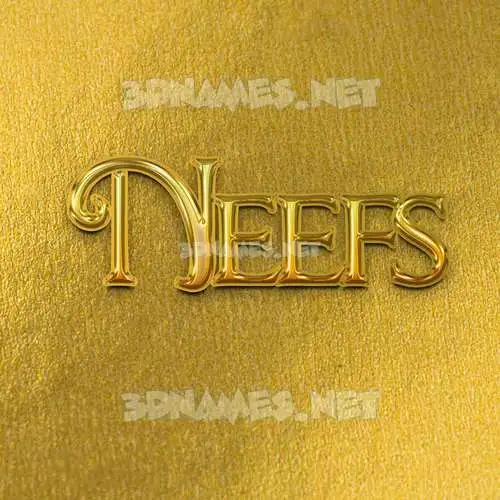 neefs in All Gold style - 3D name wallpaper neefs in All Gold style - 3D name wallpaper