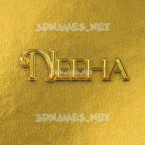 neeha in All Gold style - 3D name wallpaper neeha in All Gold style - 3D name wallpaper