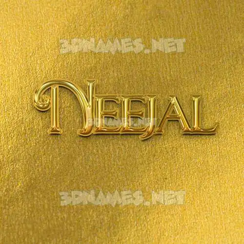 neejal in All Gold style - 3D name wallpaper neejal in All Gold style - 3D name wallpaper