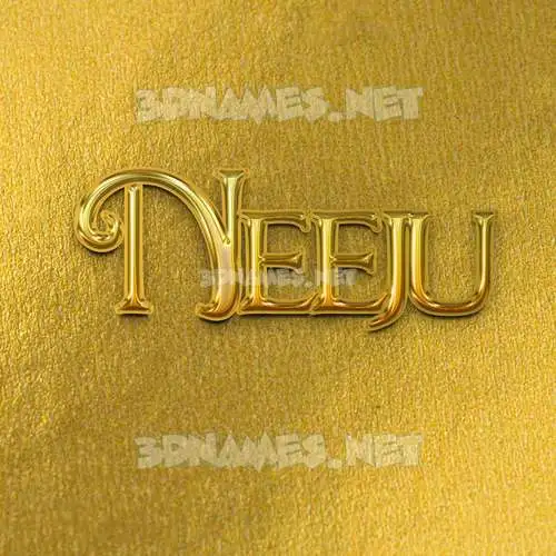 neeju in All Gold style - 3D name wallpaper neeju in All Gold style - 3D name wallpaper