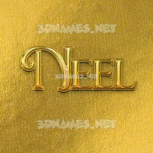 neel in All Gold style - 3D name wallpaper neel in All Gold style - 3D name wallpaper