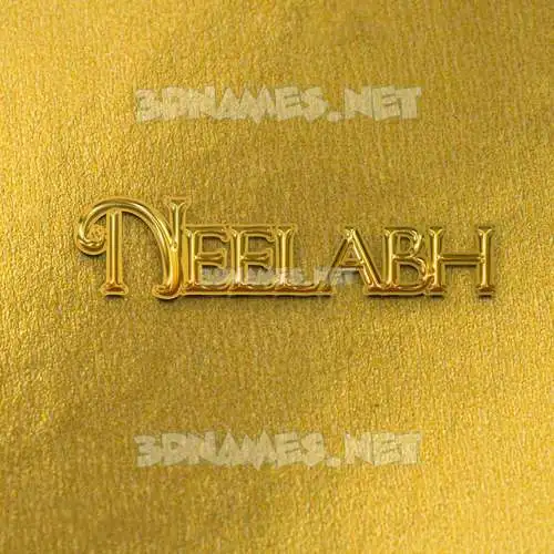 neelabh in All Gold style - 3D name wallpaper
