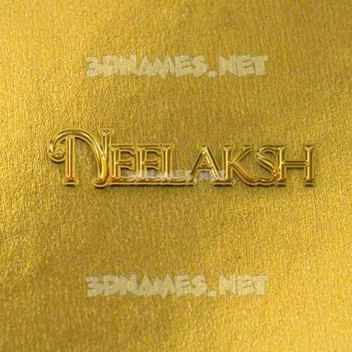 neelaksh in All Gold style - 3D name wallpaper