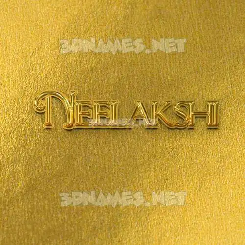 neelakshi in All Gold style - 3D name wallpaper
