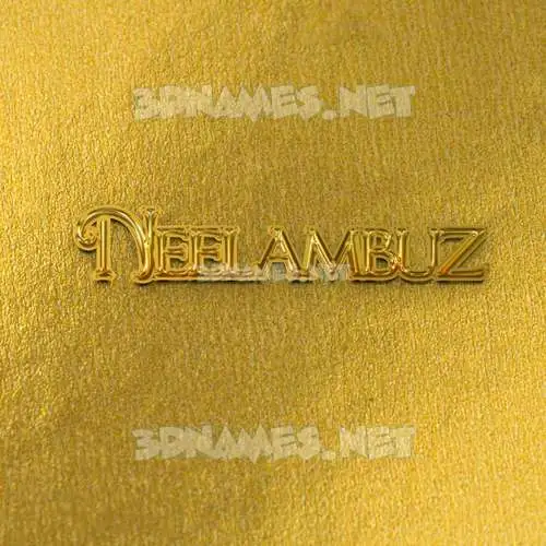 neelambuz in All Gold style - 3D name wallpaper