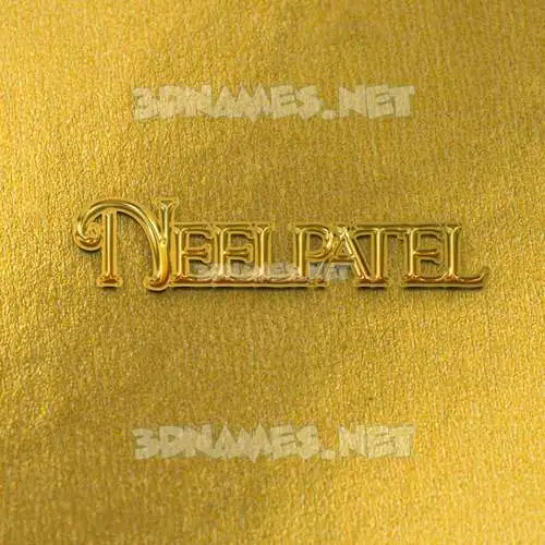 neelpatel in All Gold style - 3D name wallpaper