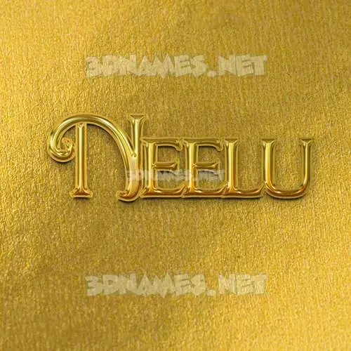 neelu in All Gold style - 3D name wallpaper neelu in All Gold style - 3D name wallpaper