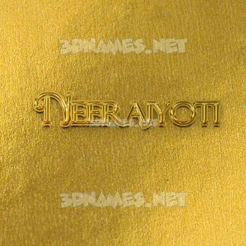 neerajyoti in All Gold style - 3D name wallpaper neerajyoti in All Gold style - 3D name wallpaper