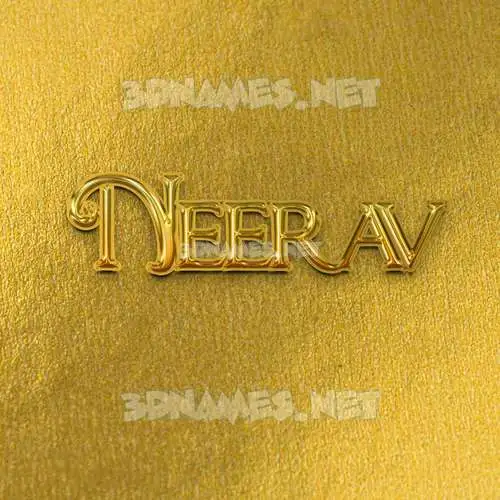 neerav in All Gold style - 3D name wallpaper neerav in All Gold style - 3D name wallpaper