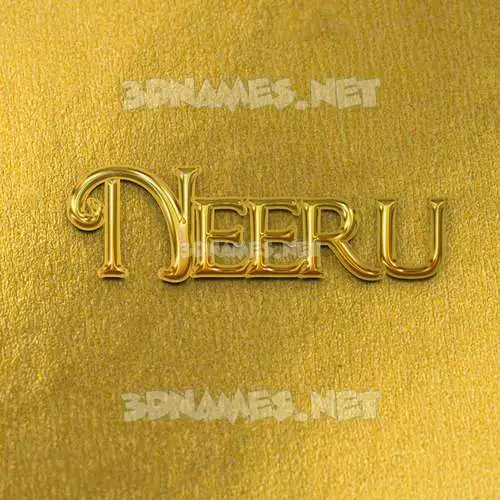 neeru in All Gold style - 3D name wallpaper neeru in All Gold style - 3D name wallpaper