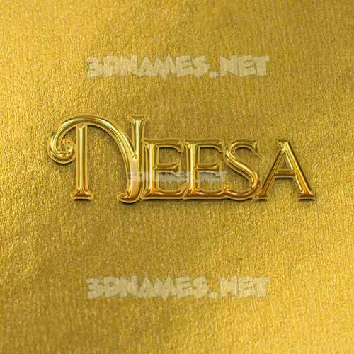 neesa in All Gold style - 3D name wallpaper neesa in All Gold style - 3D name wallpaper